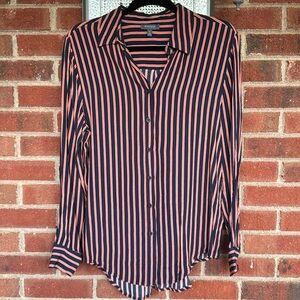 Pinstripe Long Sleeve Button Down
